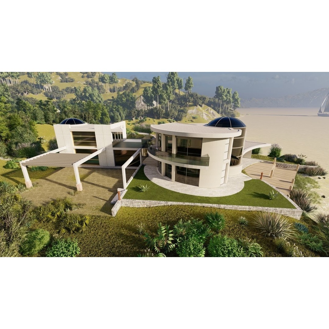 Modern Villa 3D Model – High-Quality Architectural Asset for Archviz - View 10