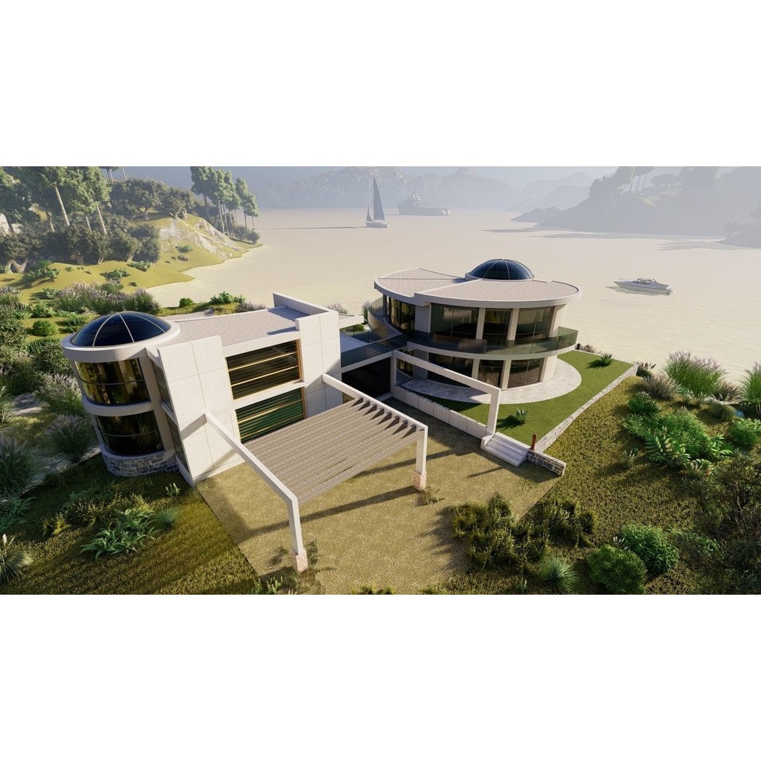 Modern Villa 3D Model – High-Quality Architectural Asset for Archviz - View 11