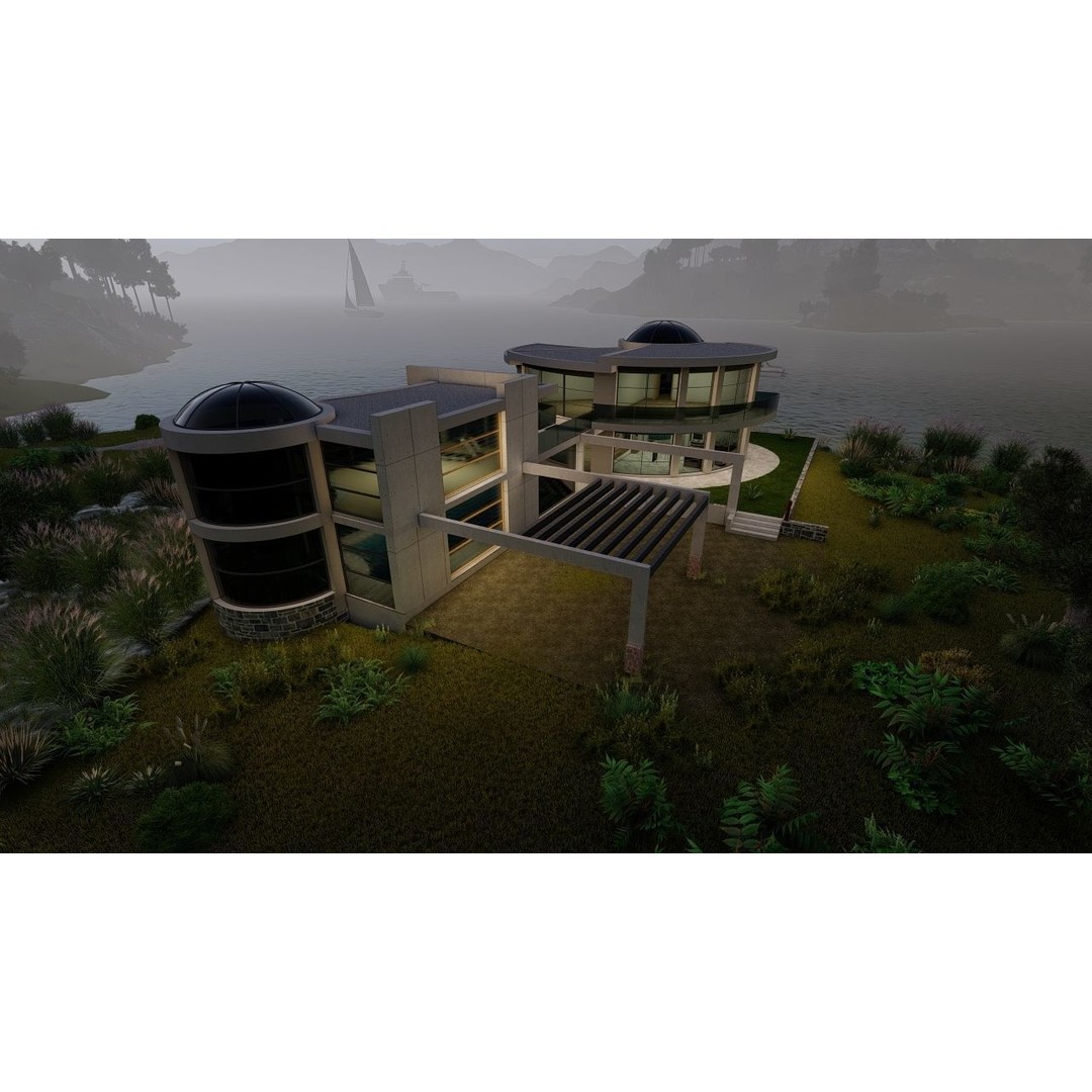 Modern Villa 3D Model – High-Quality Architectural Asset for Archviz - View 13