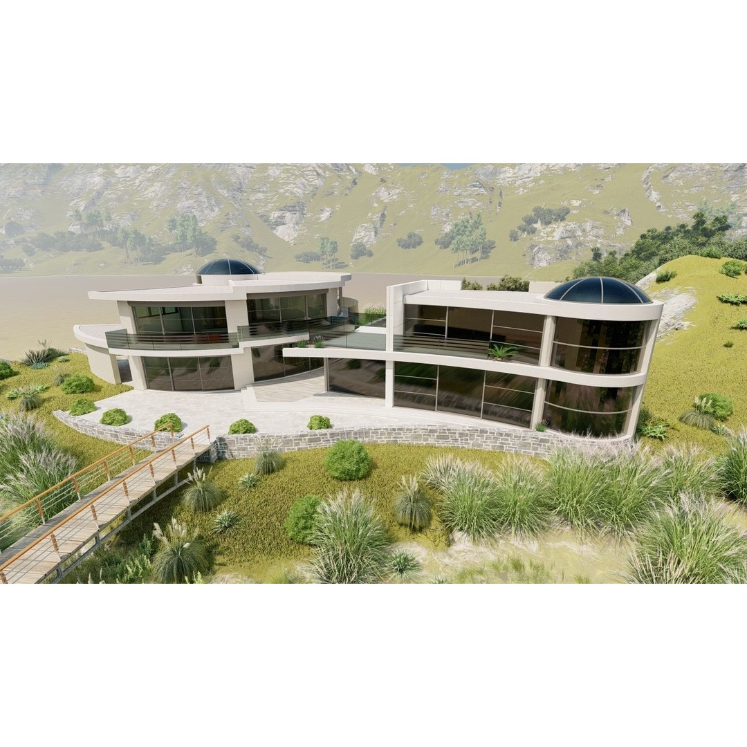 Modern Villa 3D Model – High-Quality Architectural Asset for Archviz - View 33