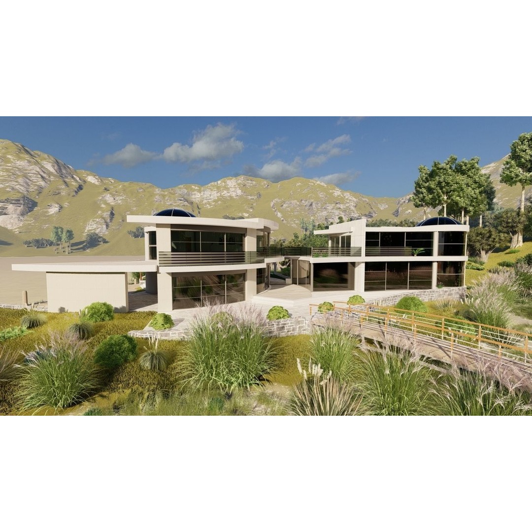 Modern Villa 3D Model – High-Quality Architectural Asset for Archviz - View 6