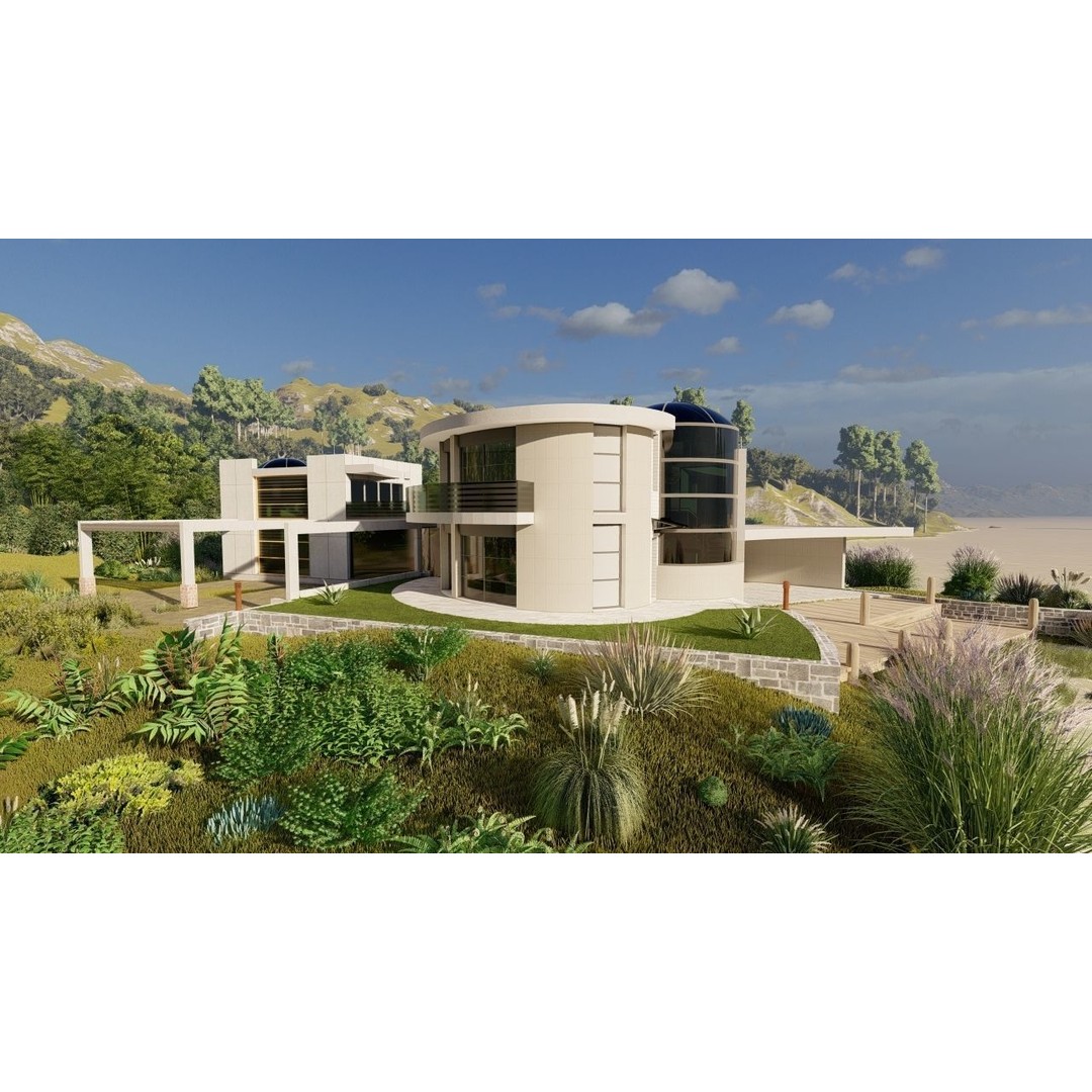 Modern Villa 3D Model – High-Quality Architectural Asset for Archviz - View 8