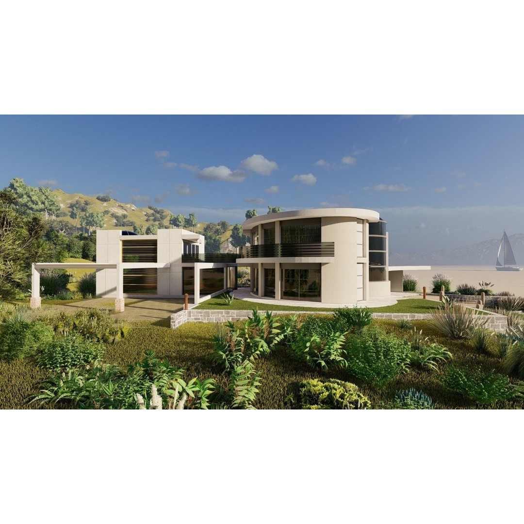 Modern Villa 3D Model – High-Quality Architectural Asset for Archviz - View 9