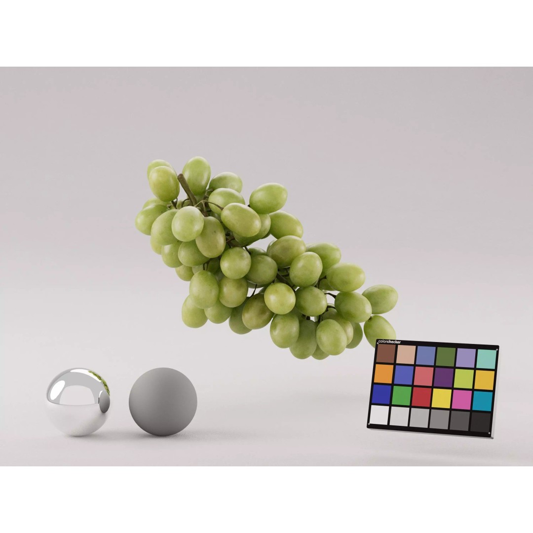 Realistic Green Grapes 3D Model – Photogrammetry Asset, FBX, OBJ, PBR - View 2