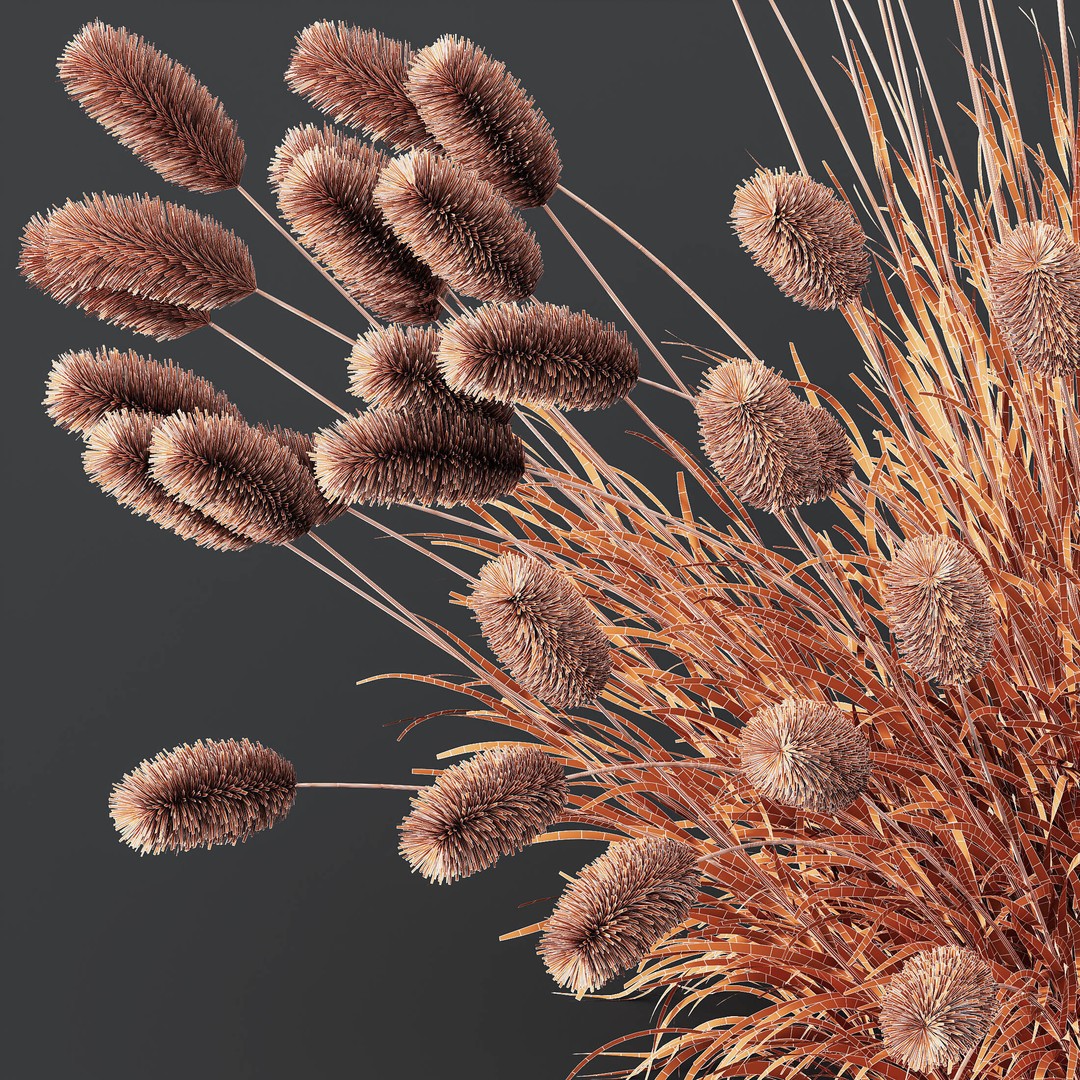 Fountain Hameln & Carex Elata 3D Model – Realistic Grass PBR Asset - View 15