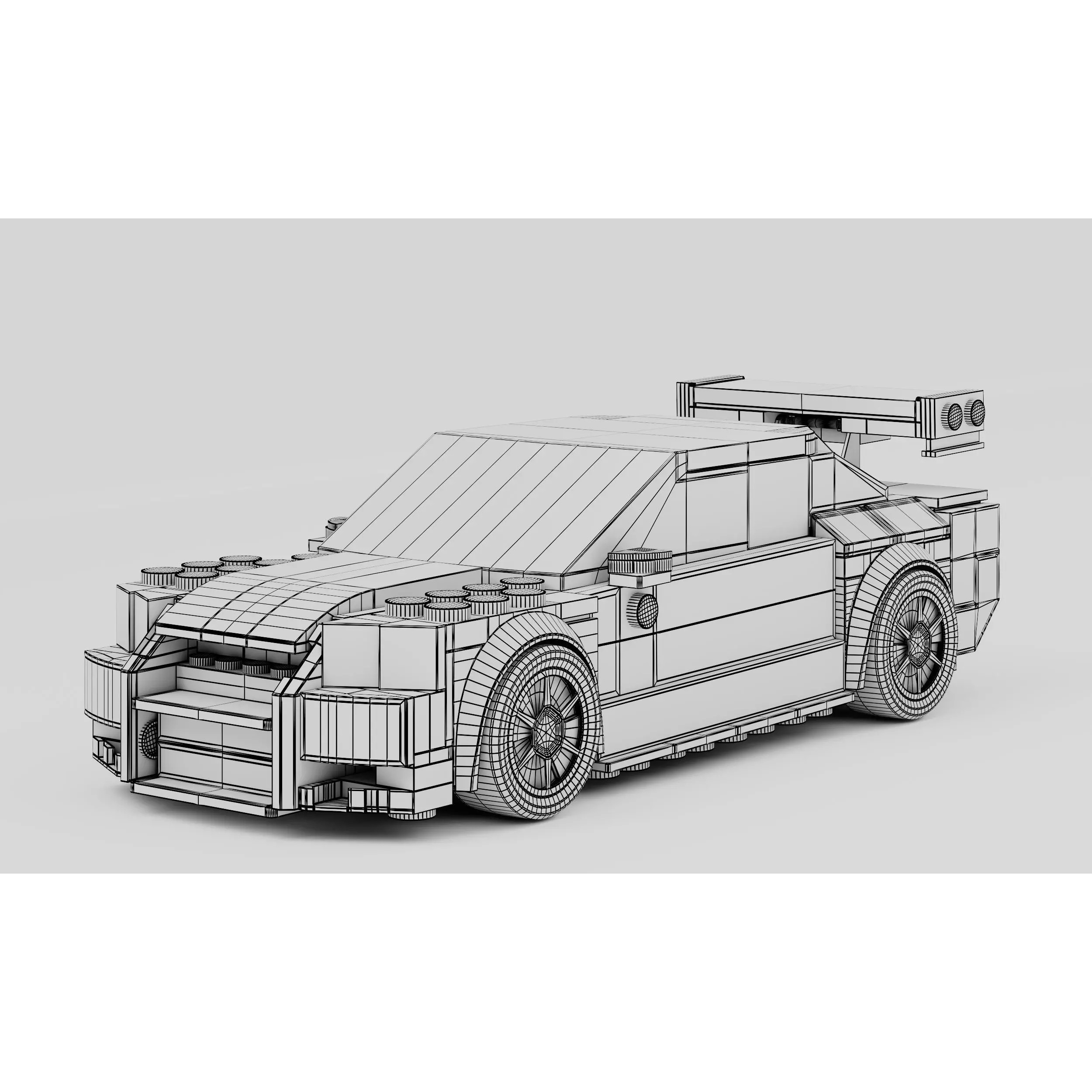 Speed Sports Toy Car - Game-Ready 3D Model - View 5