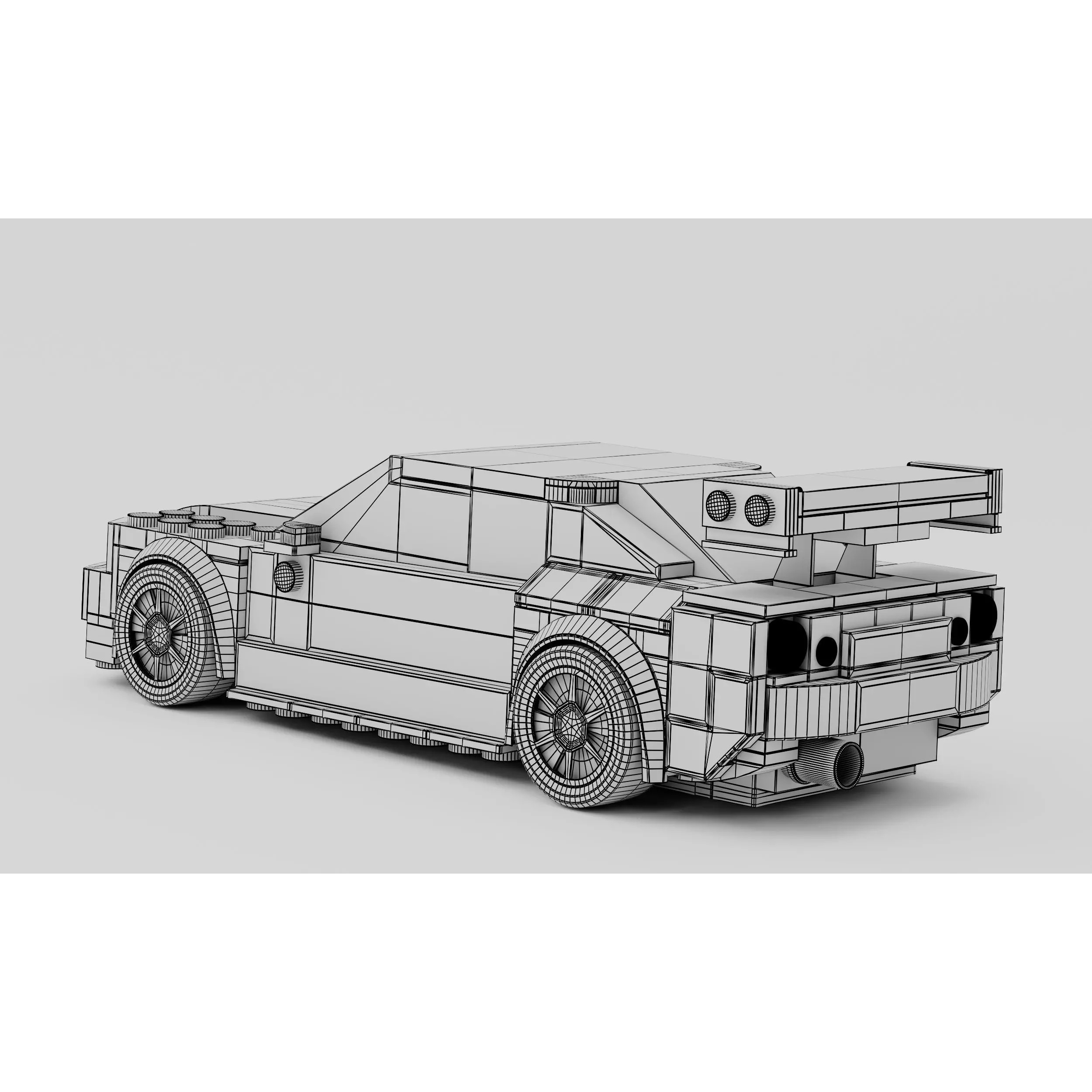 Speed Sports Toy Car - Game-Ready 3D Model - View 7