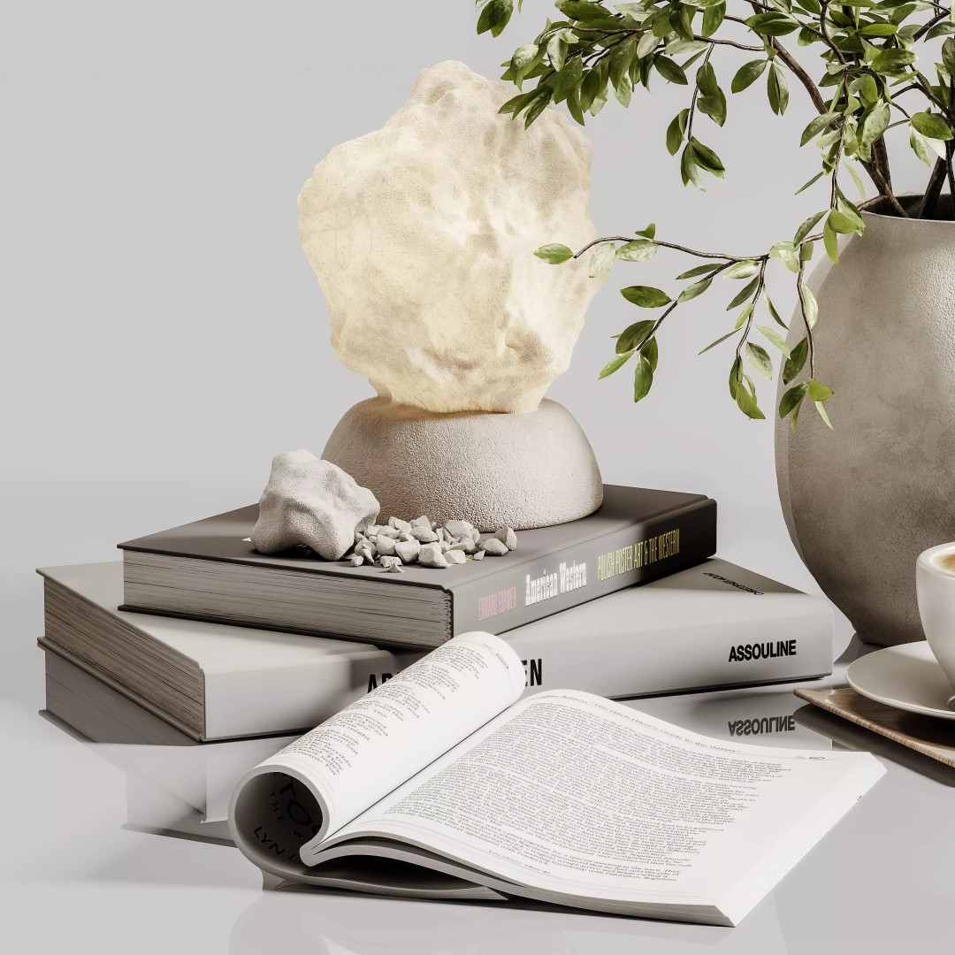 Decorative Set 3D Model – Contemporary Home Décor, Vray & Corona Formats - View 7