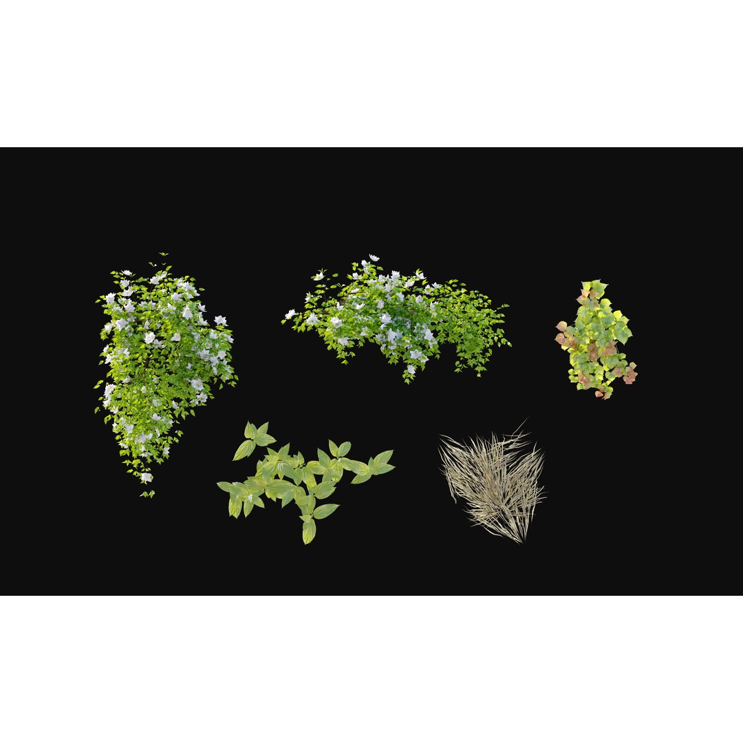 Vertical Garden Plants 3D Model – Realistic Green Wall Asset, FBX - View 7
