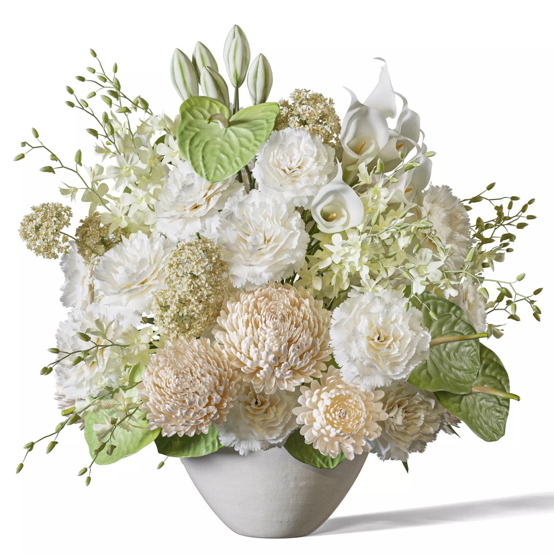 Flower Set 107 3D Model – Pure Botanical Charm, FBX & OBJ Formats - View 2