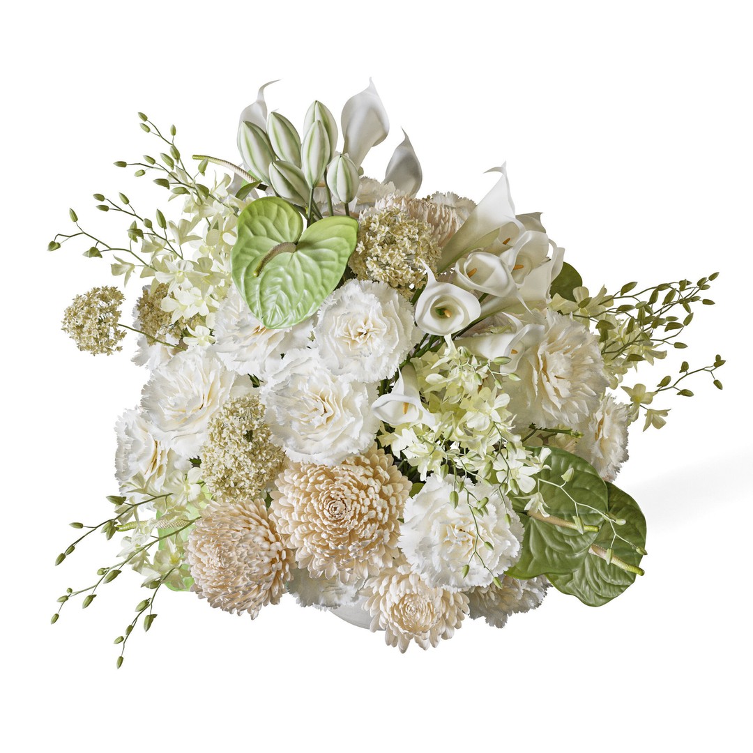 Flower Set 107 3D Model – Pure Botanical Charm, FBX & OBJ Formats - View 3