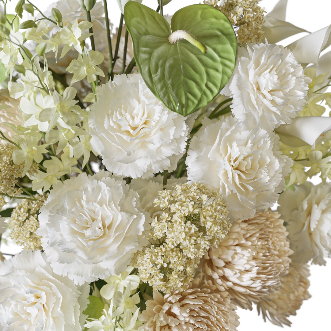 Flower Set 107 3D Model – Pure Botanical Charm, FBX & OBJ Formats - View 7