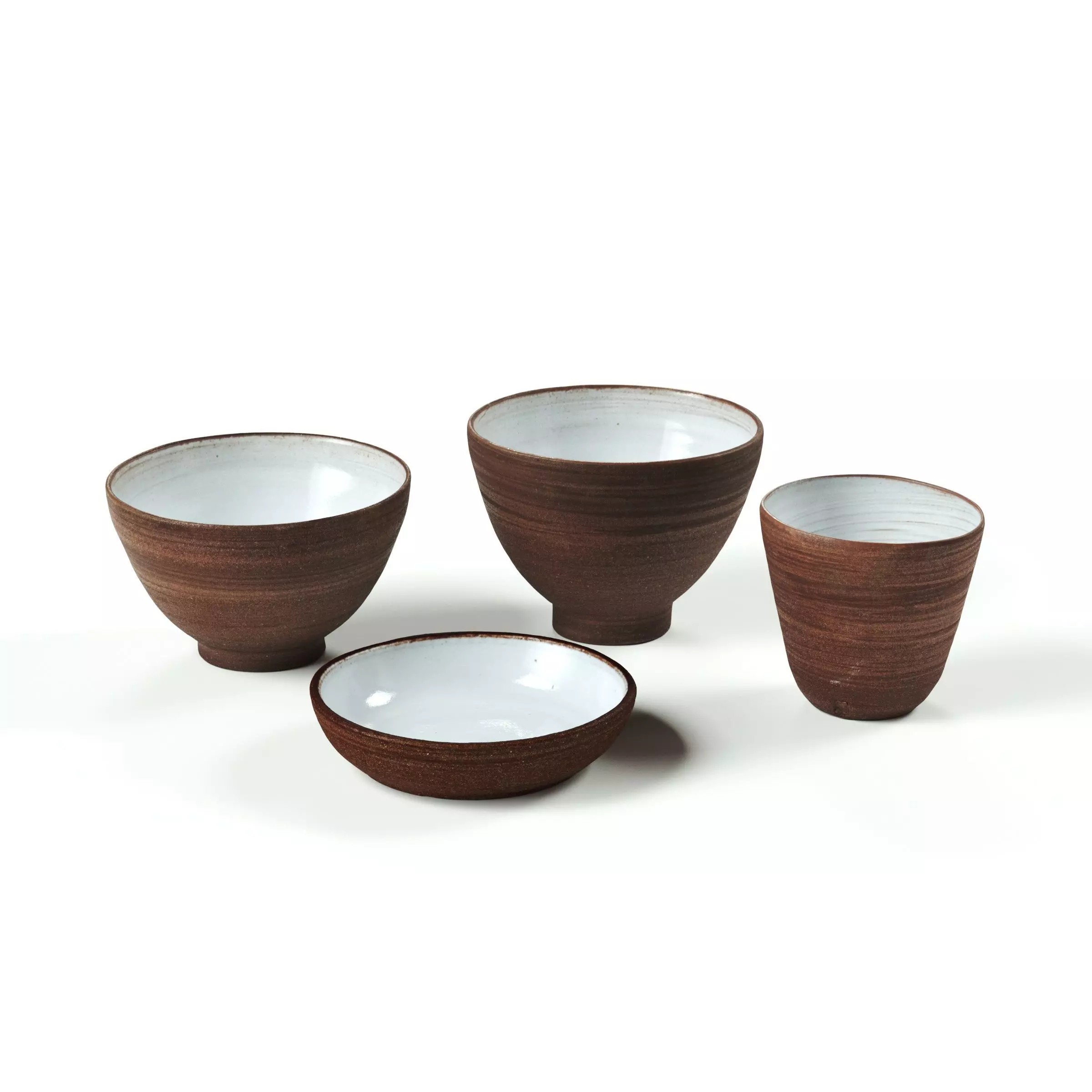 Red Clay Ceramic Bowls - Game-Ready 3D Model - View 2