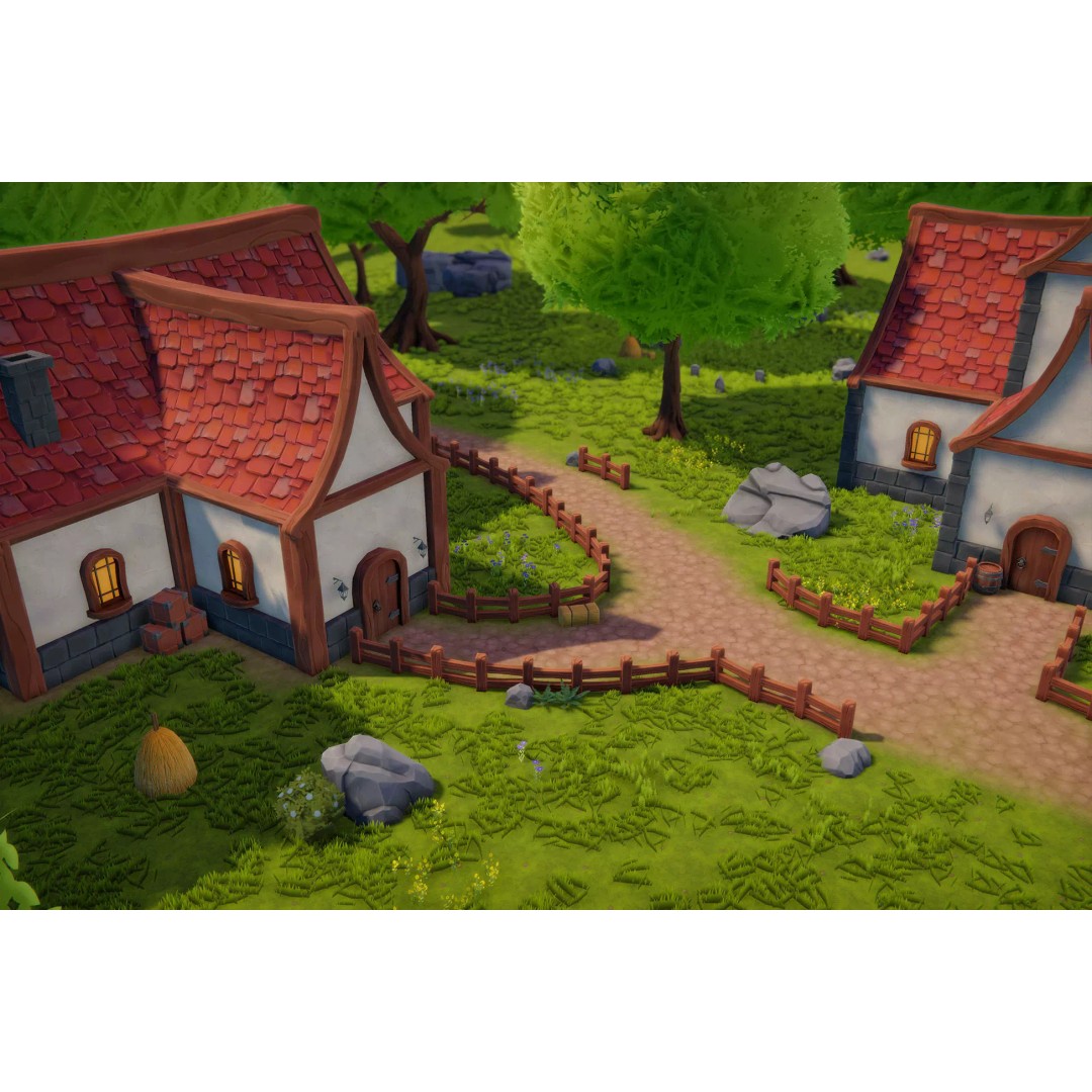 Medieval Fort and Castle 3D Model – Stylized Low-Poly Game Asset, FBX - View 12