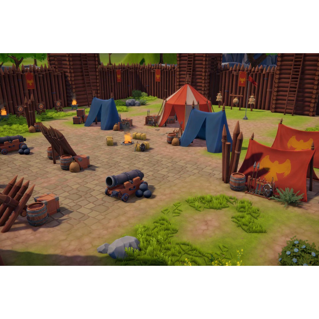 Medieval Fort and Castle 3D Model – Stylized Low-Poly Game Asset, FBX - View 4