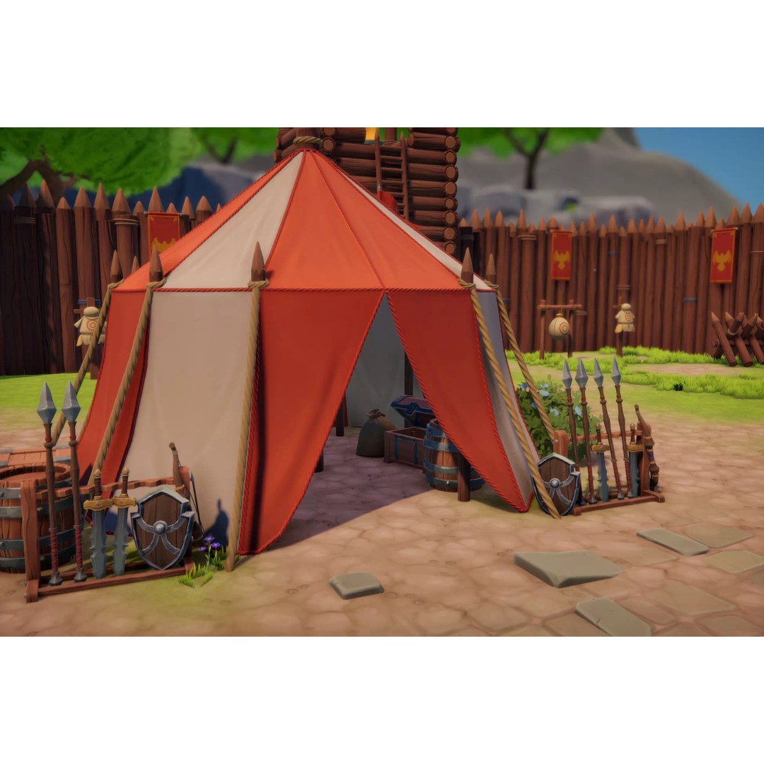 Medieval Fort and Castle 3D Model – Stylized Low-Poly Game Asset, FBX - View 5