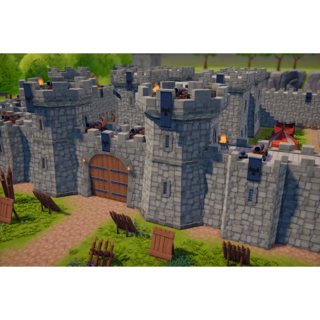 Medieval Fort and Castle 3D Model – Stylized Low-Poly Game Asset, FBX - View 7