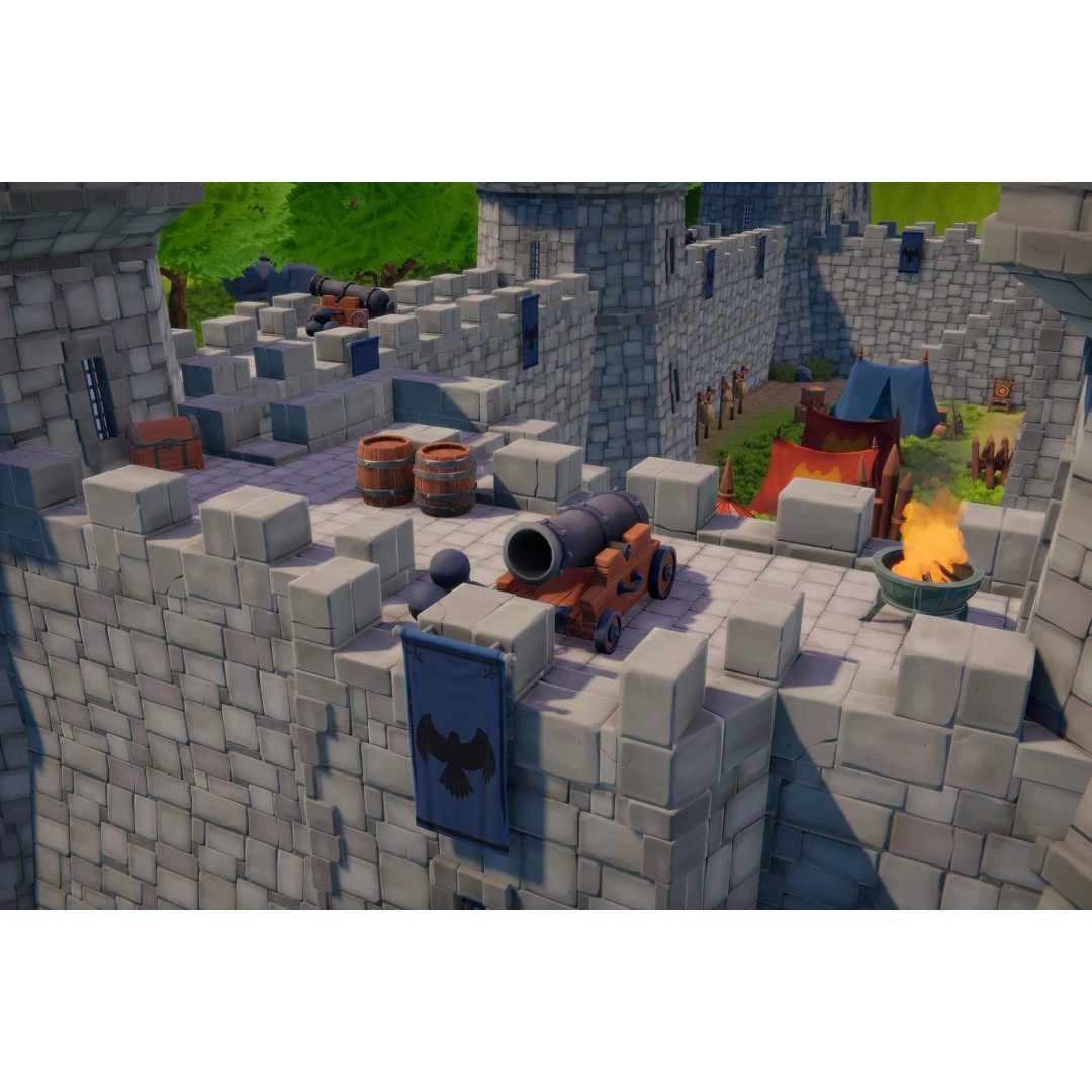 Medieval Fort and Castle 3D Model – Stylized Low-Poly Game Asset, FBX - View 8