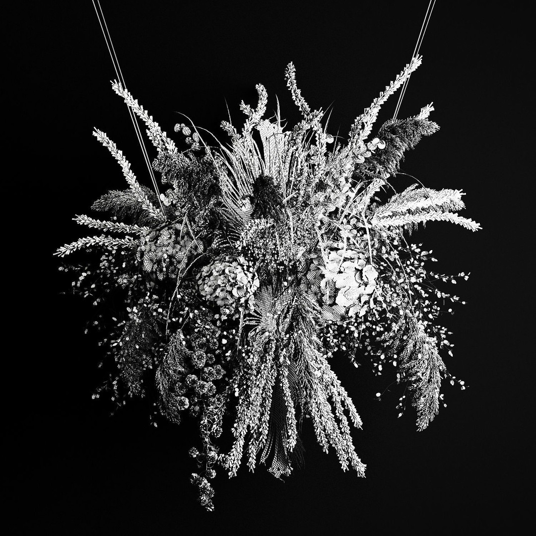 Hanging Bouquet of Dried Flowers 3D Model – Wedding Decor, PBR Textures