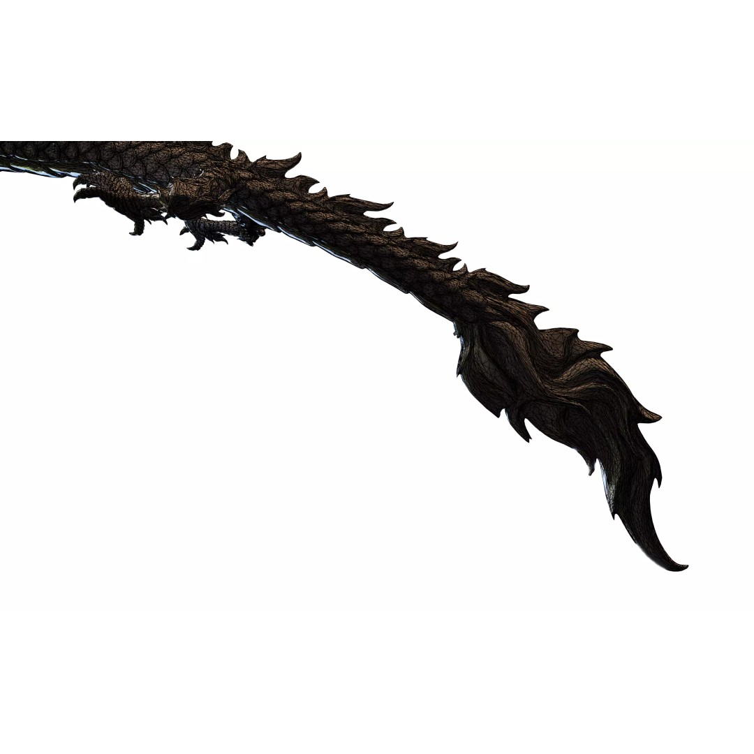 Legendary Golden Chinese Dragon 3D Model – High Poly PBR Asset, FBX, OBJ