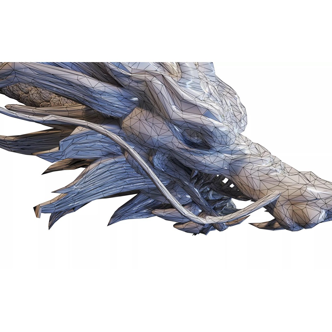 Legendary Golden Chinese Dragon 3D Model – High Poly PBR Asset, FBX, OBJ - View 10