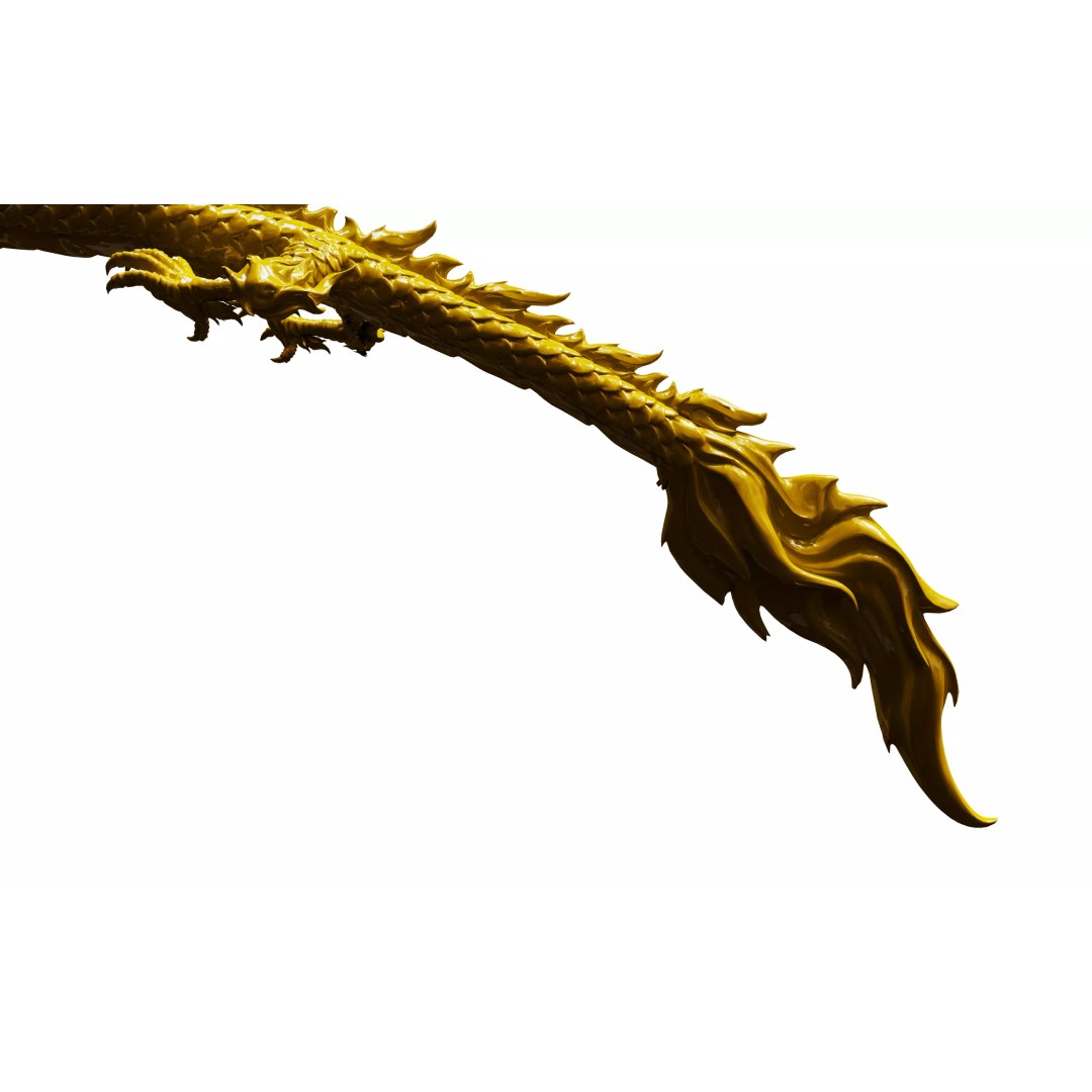 Legendary Golden Chinese Dragon 3D Model – High Poly PBR Asset, FBX, OBJ - View 8