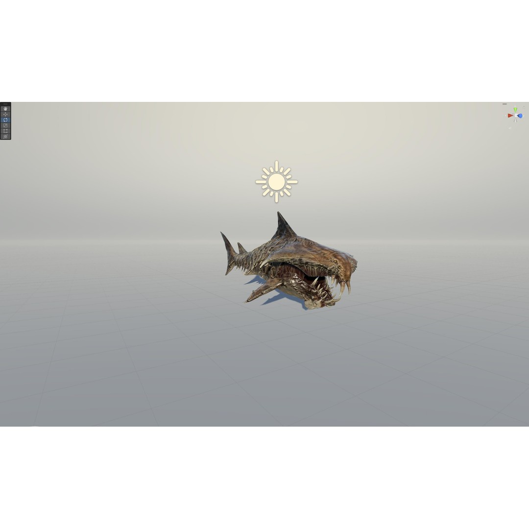 AlienShark 7 3D Model – Low Poly Game Asset, Rigged, FBX - View 40