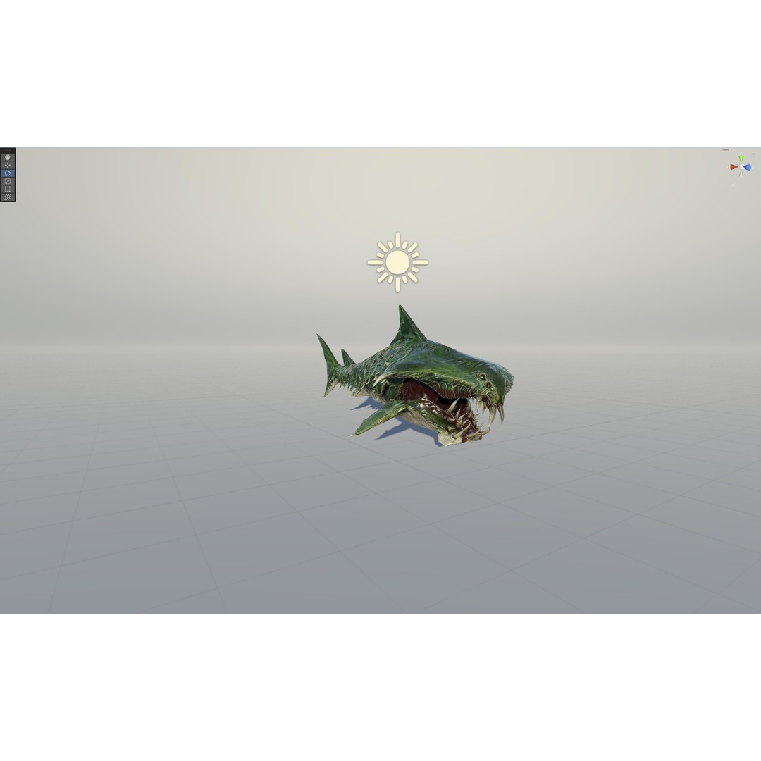 AlienShark 7 3D Model – Low Poly Game Asset, Rigged, FBX - View 41