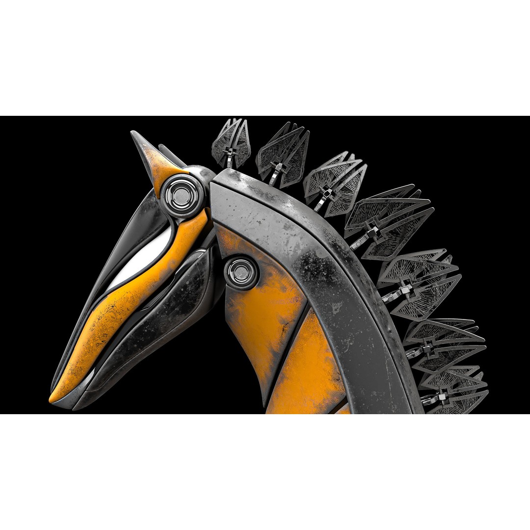 Horse Robot 3D Model – Low Poly Character with Animation, FBX - View 5