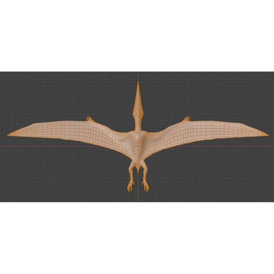 Pteranodon 3D Model – Low Poly Rigged Dinosaur, FBX & Blender - View 5