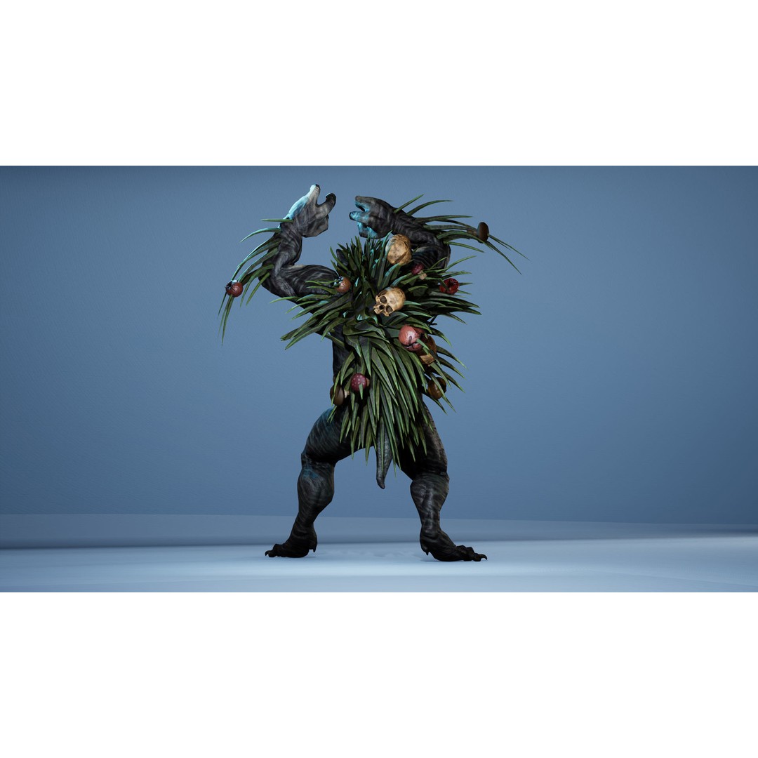 Mutant Hedgehog 3D Model – Low Poly Rigged Character with Animations - View 11