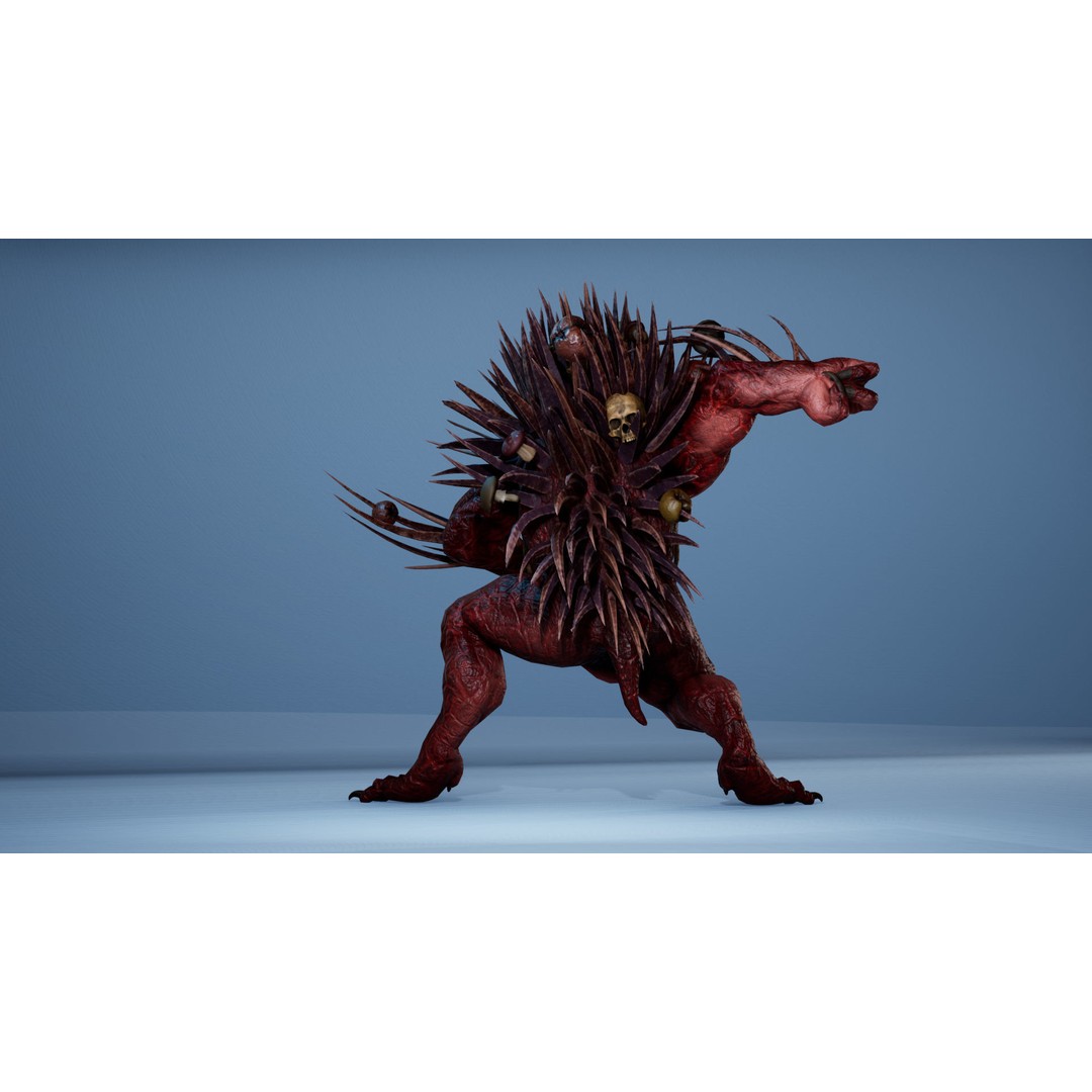Mutant Hedgehog 3D Model – Low Poly Rigged Character with Animations - View 18