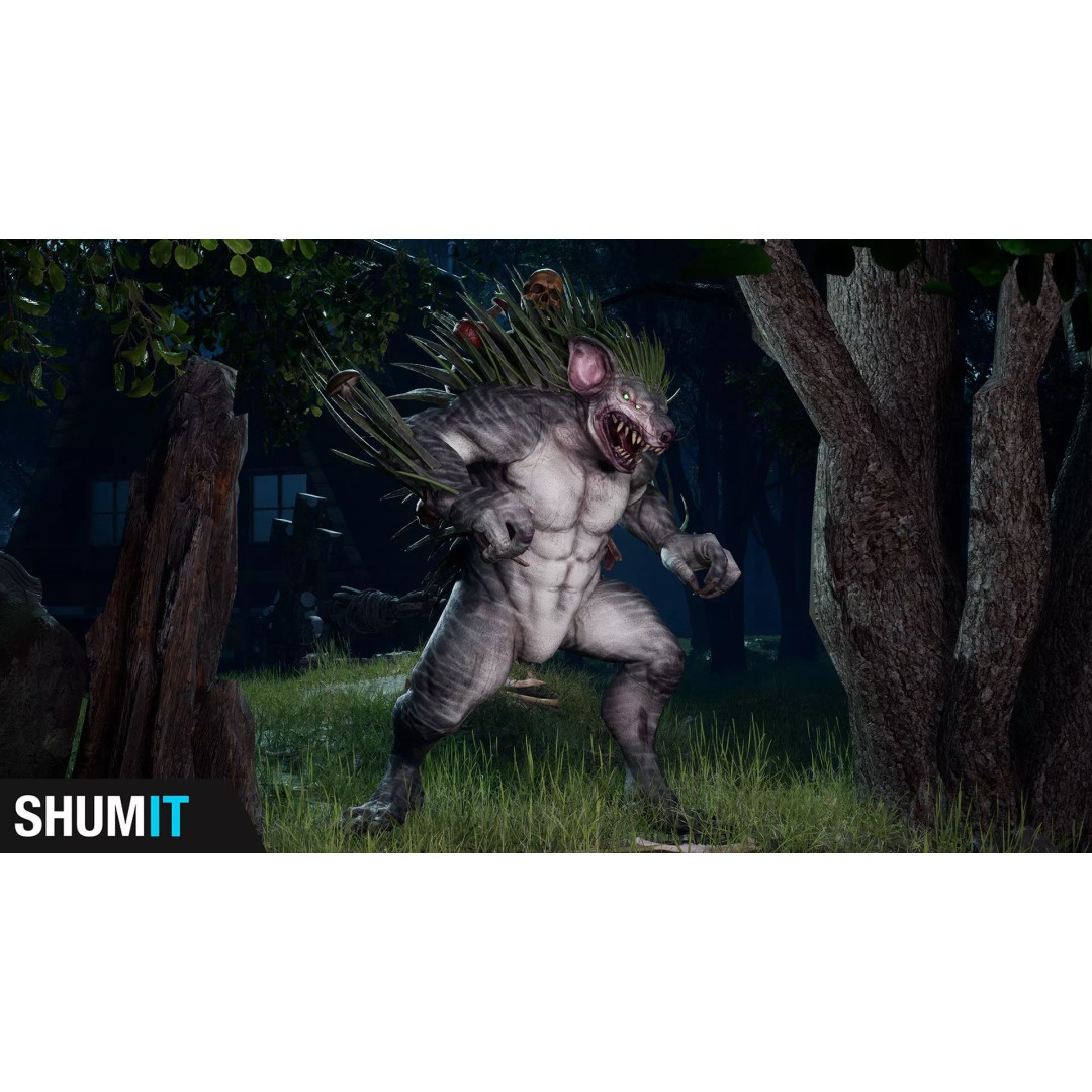 Mutant Hedgehog 3D Model – Low Poly Rigged Character with Animations - View 2