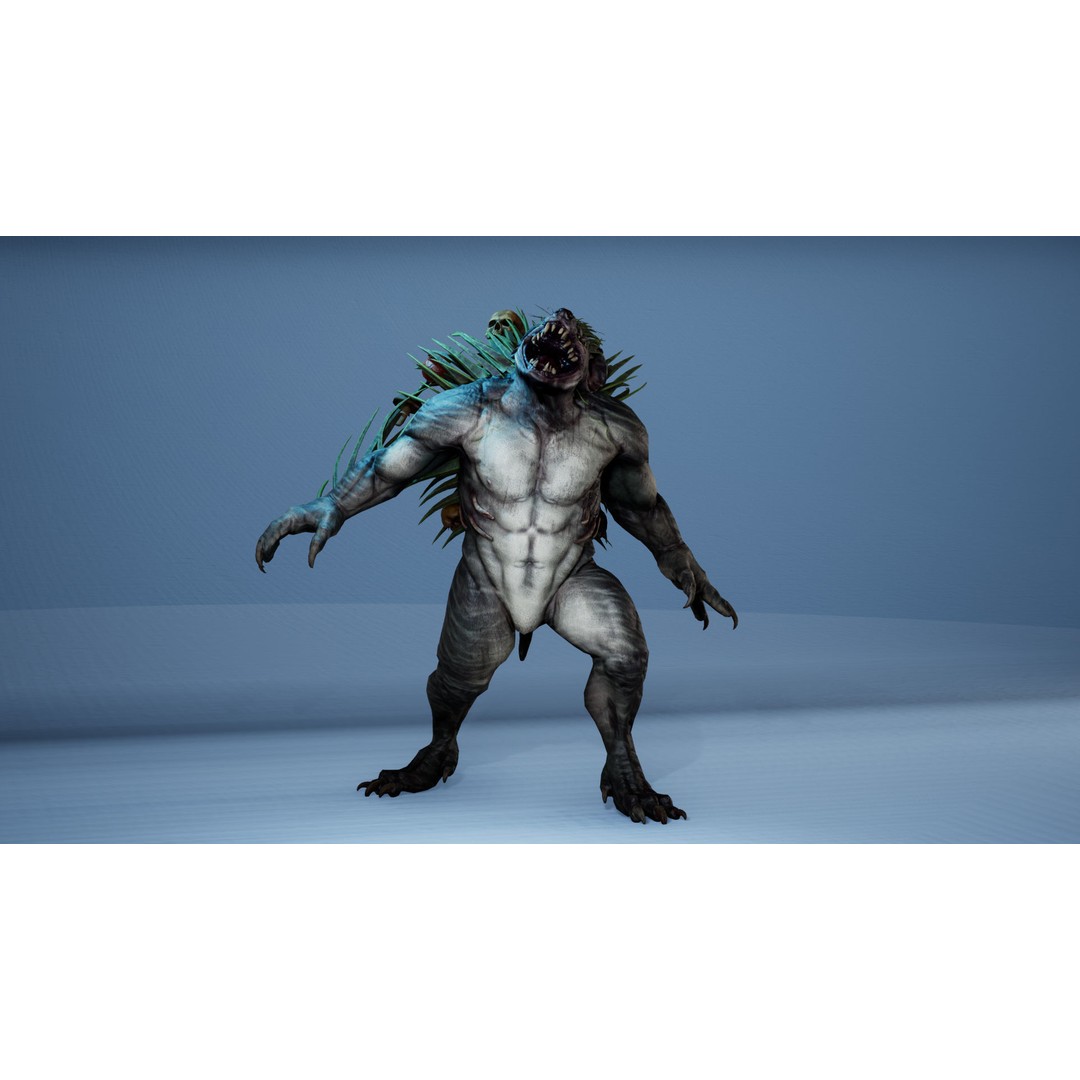 Mutant Hedgehog 3D Model – Low Poly Rigged Character with Animations - View 22