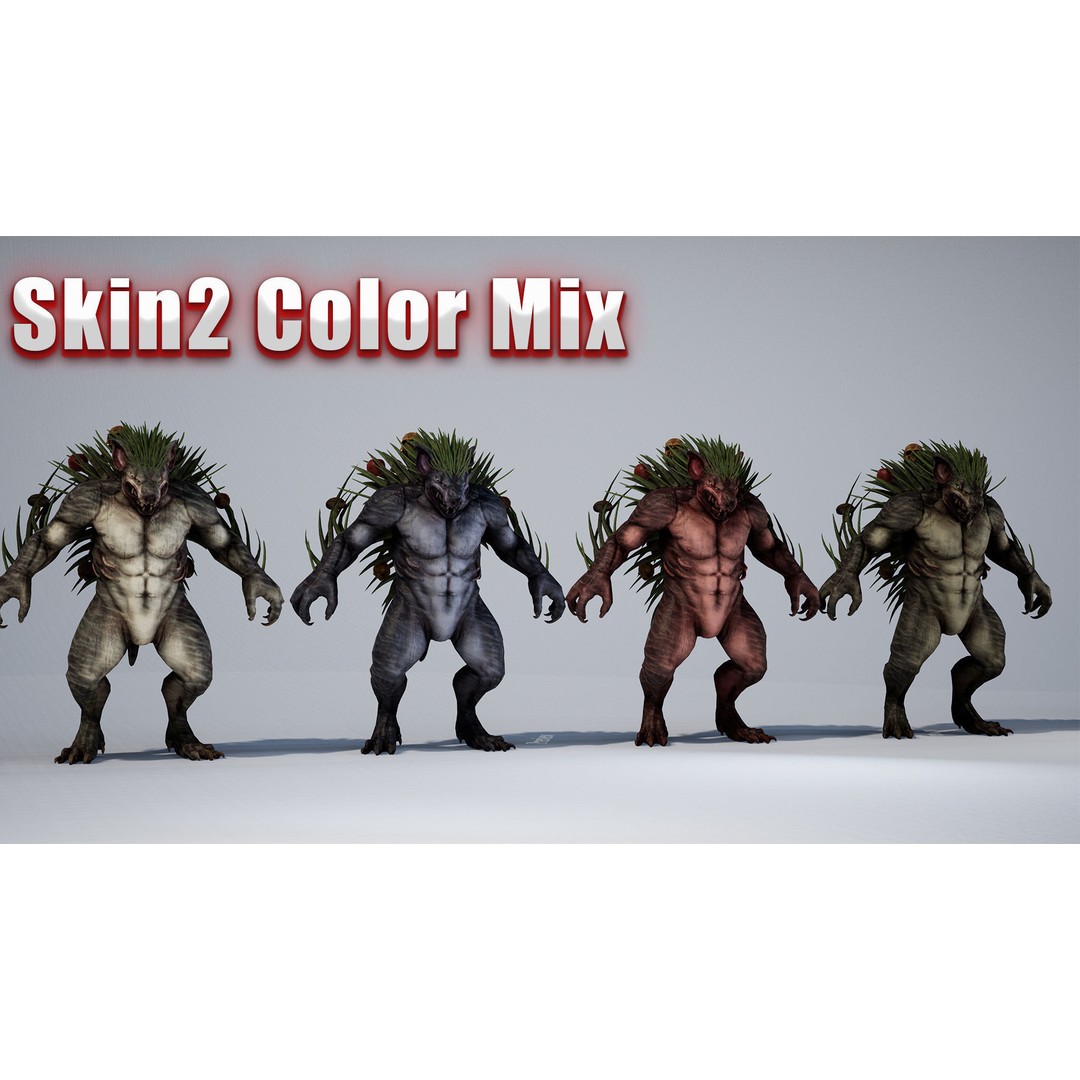 Mutant Hedgehog 3D Model – Low Poly Rigged Character with Animations - View 24