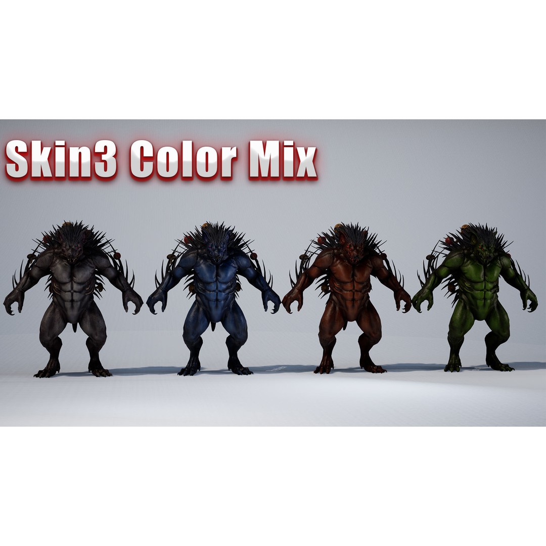 Mutant Hedgehog 3D Model – Low Poly Rigged Character with Animations - View 26