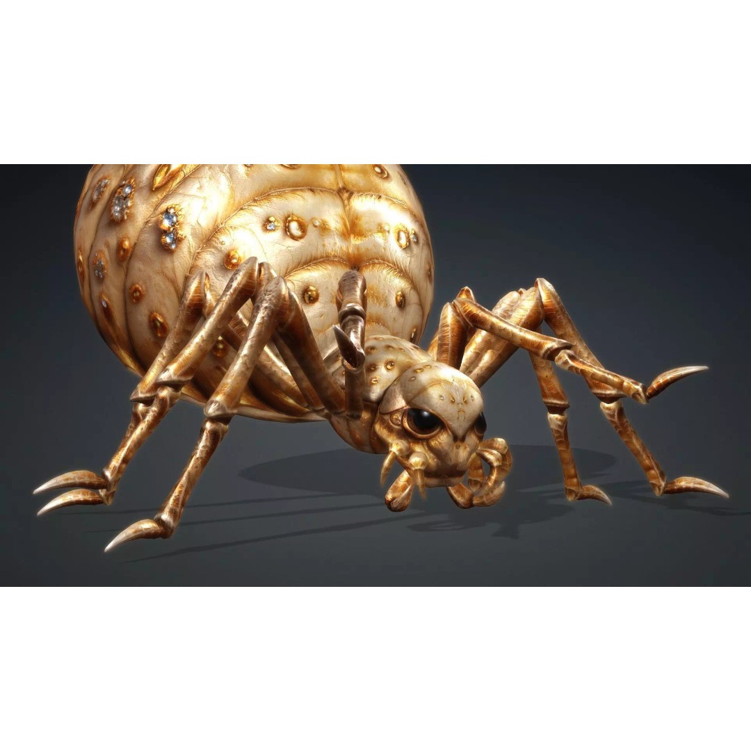 Spider 3D Model – Low Poly Animated Insect, FBX, PBR Textures - View 15