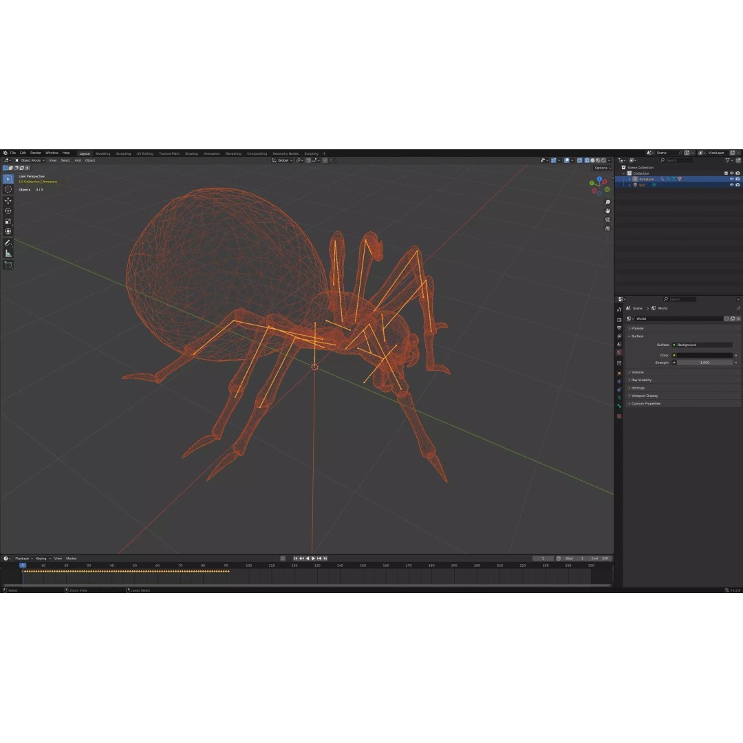 Spider 3D Model – Low Poly Animated Insect, FBX, PBR Textures - View 21