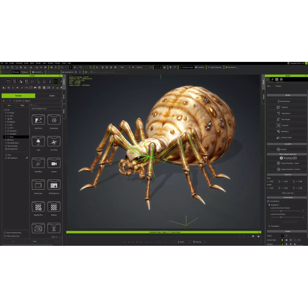 Spider 3D Model – Low Poly Animated Insect, FBX, PBR Textures - View 24