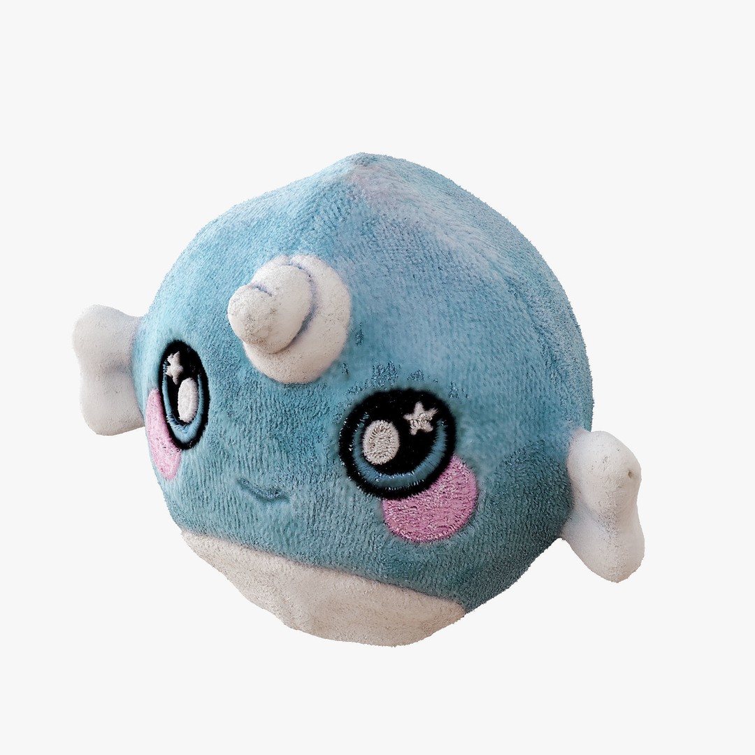 Soft Plush Unicorn 3D Model – Realistic Toy with PBR Textures, FBX