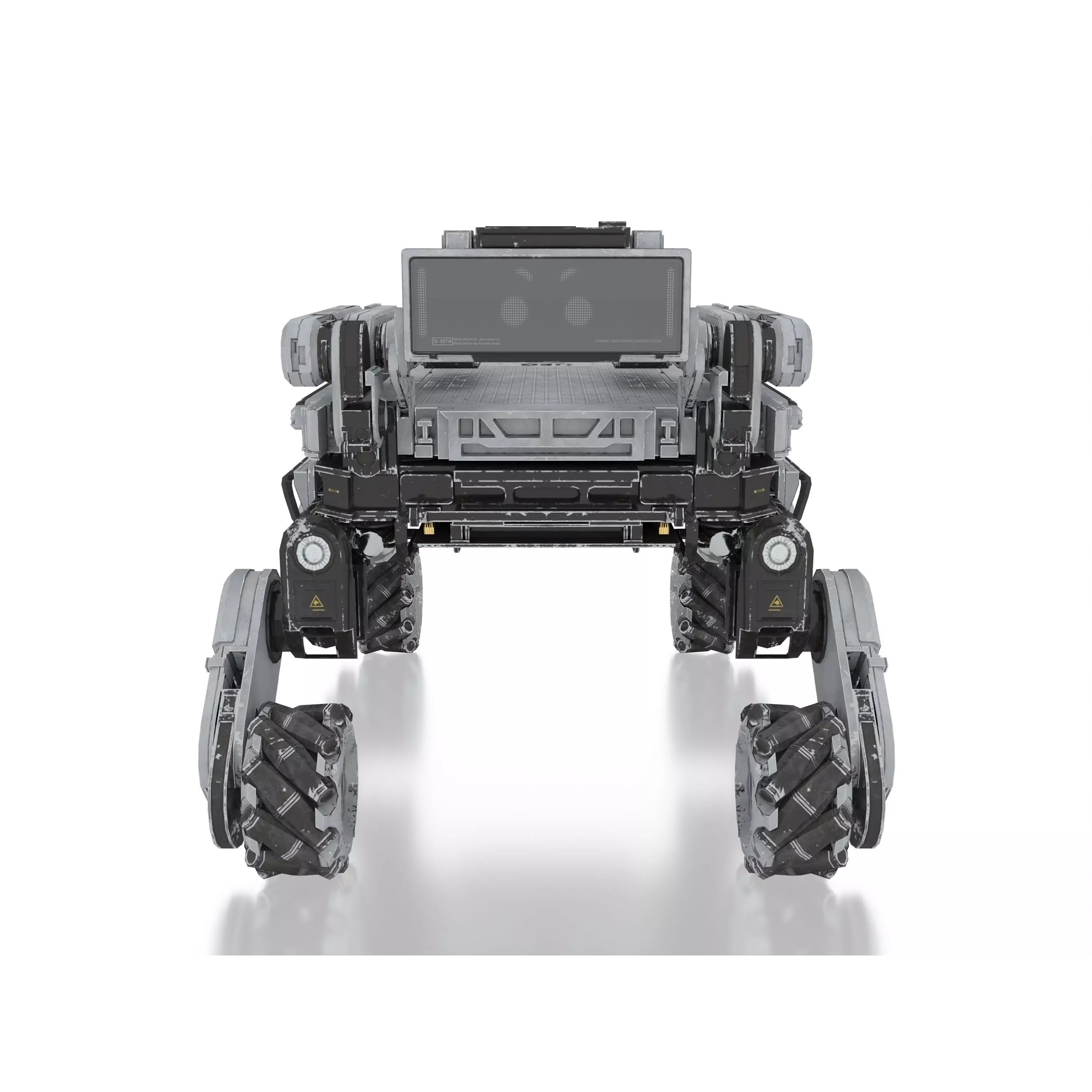 Futuristic Robot Man - Low-Poly Game-Ready 3D Model - View 3