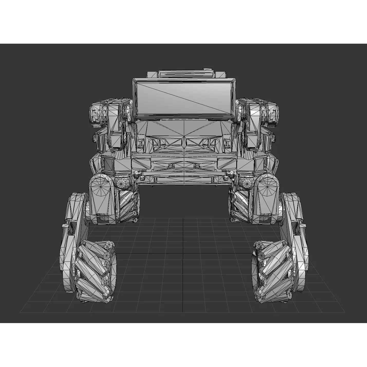 Futuristic Robot Man - Low-Poly Game-Ready 3D Model - View 6