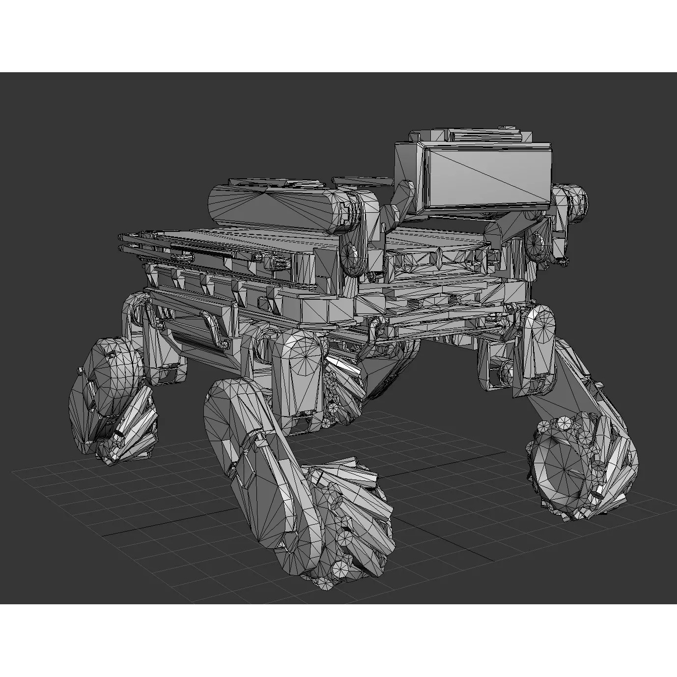 Futuristic Robot Man - Low-Poly Game-Ready 3D Model - View 7