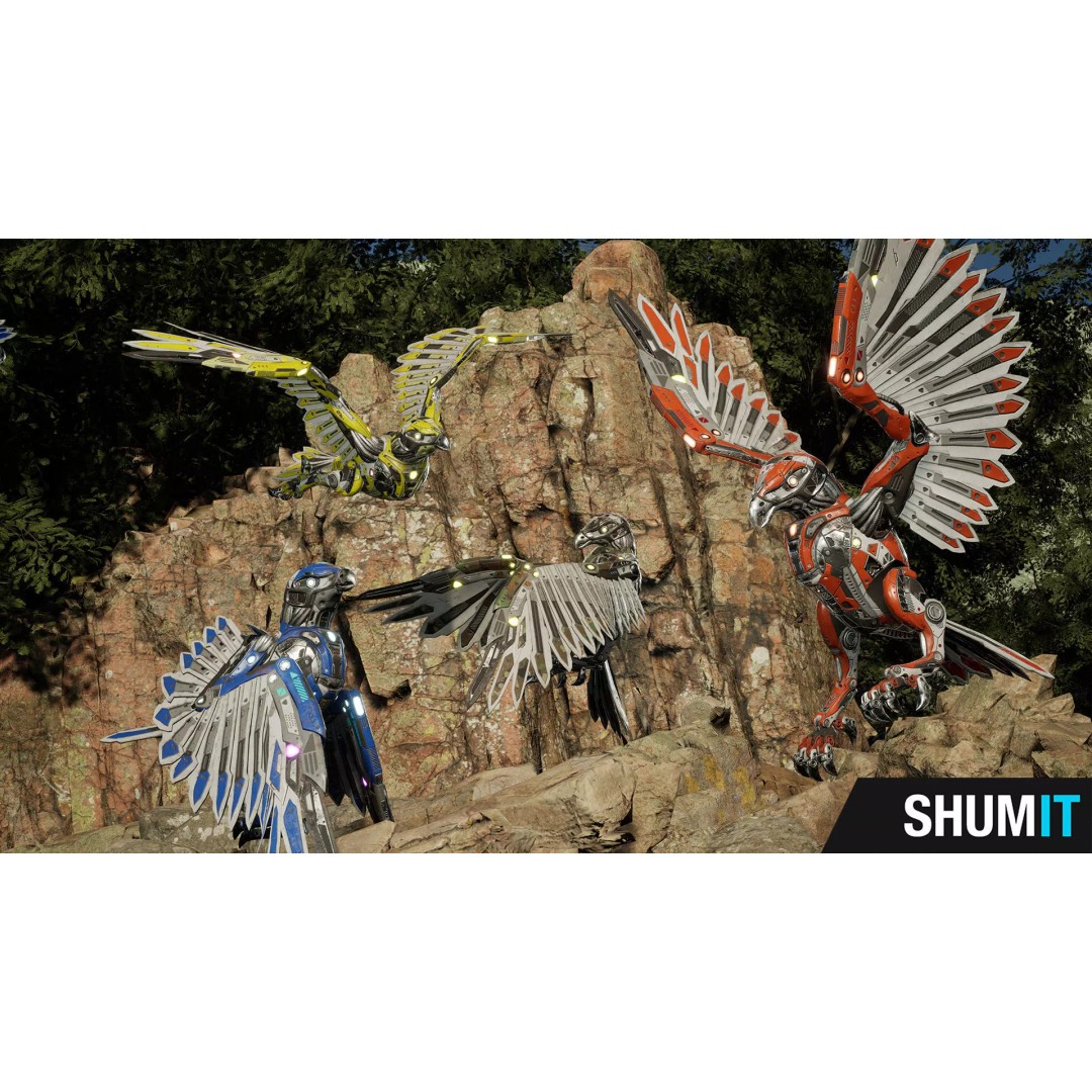 SciFi Falcon 3D Model – Low Poly Animated Character, FBX - View 2