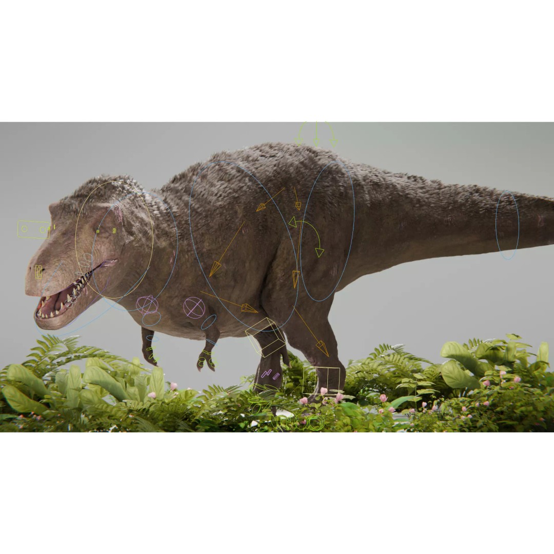 Tyrannosaurus Rex 3D Model – Low Poly Rigged Dinosaur, Blender - View 22