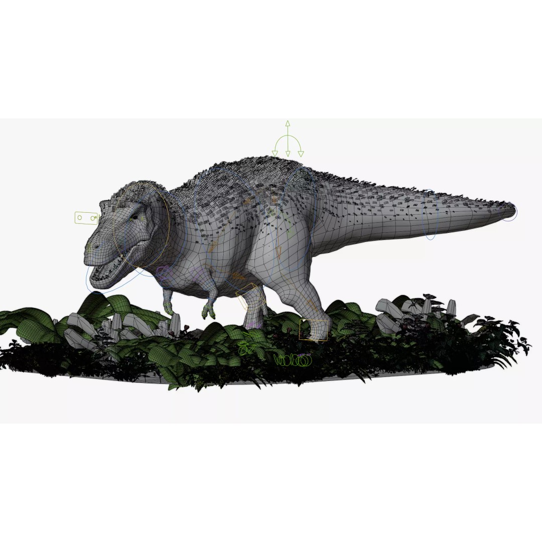 Tyrannosaurus Rex 3D Model – Low Poly Rigged Dinosaur, Blender - View 25