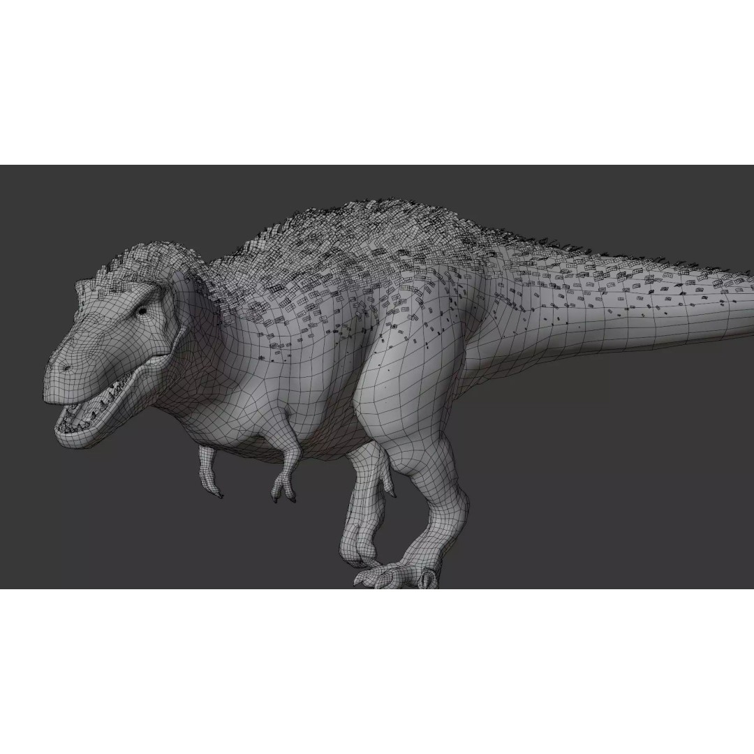 Tyrannosaurus Rex 3D Model – Low Poly Rigged Dinosaur, Blender - View 26