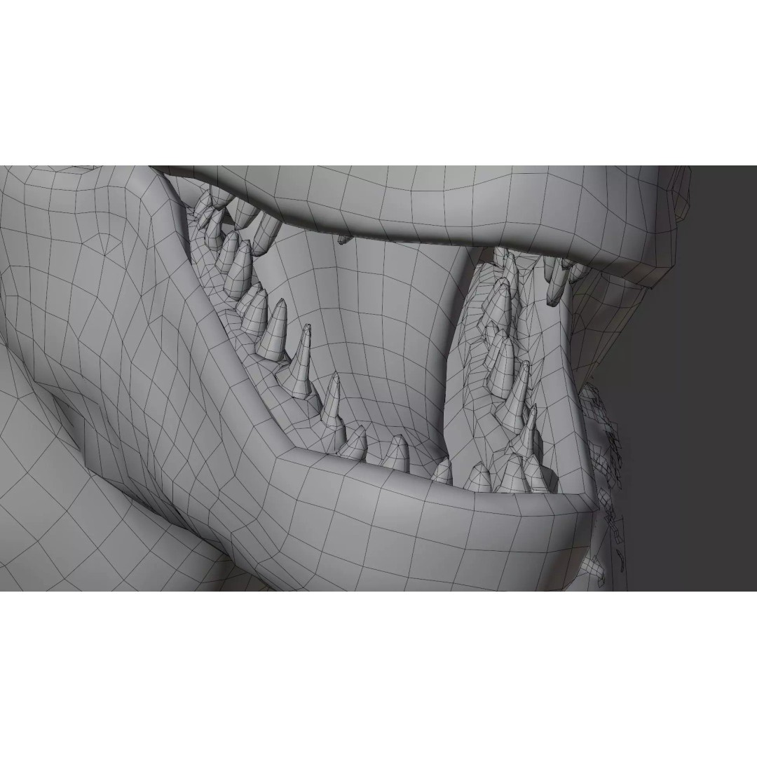 Tyrannosaurus Rex 3D Model – Low Poly Rigged Dinosaur, Blender - View 27