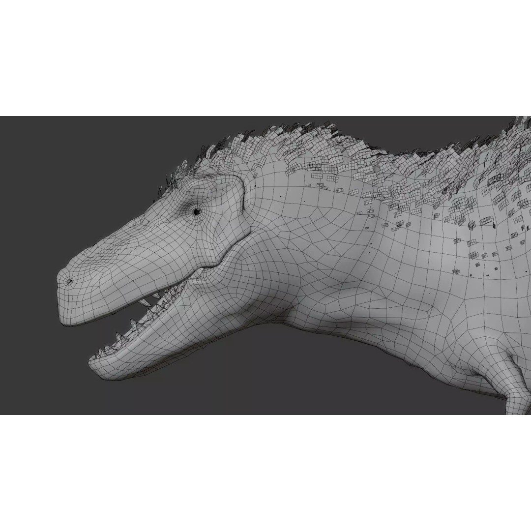 Tyrannosaurus Rex 3D Model – Low Poly Rigged Dinosaur, Blender - View 28