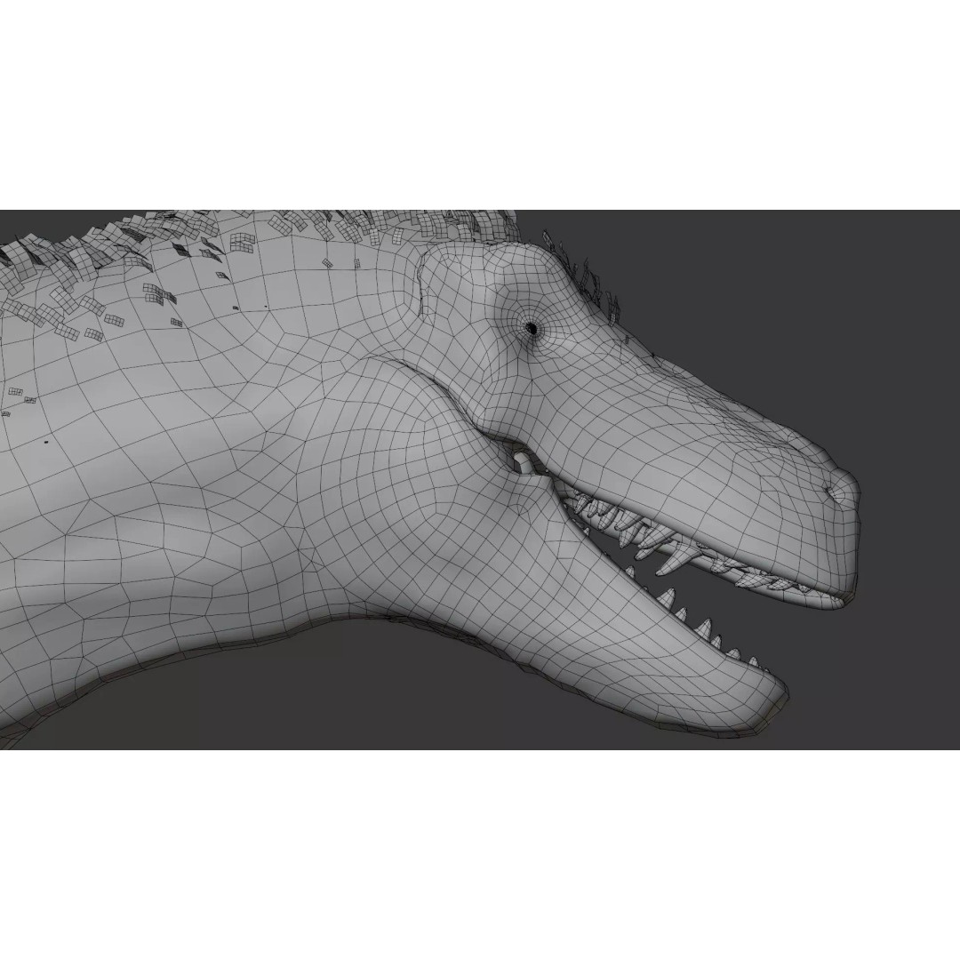 Tyrannosaurus Rex 3D Model – Low Poly Rigged Dinosaur, Blender - View 29